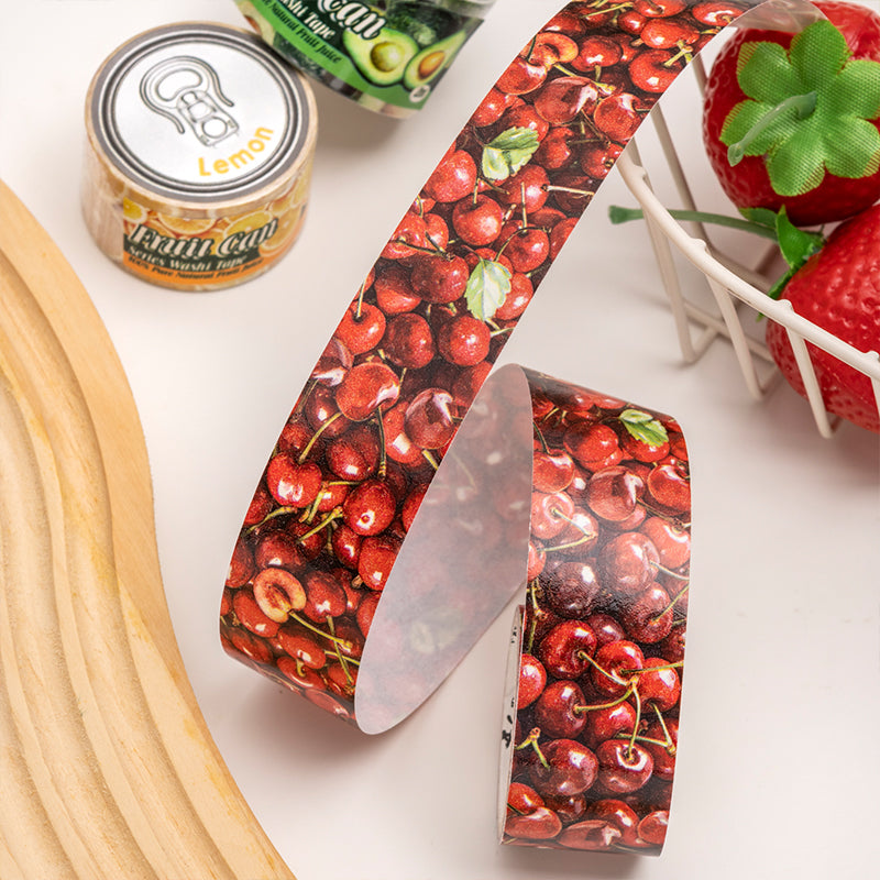 Fruit Canned Food Series Washi Tape featuring fruit designs for journaling, scrapbooking and collage