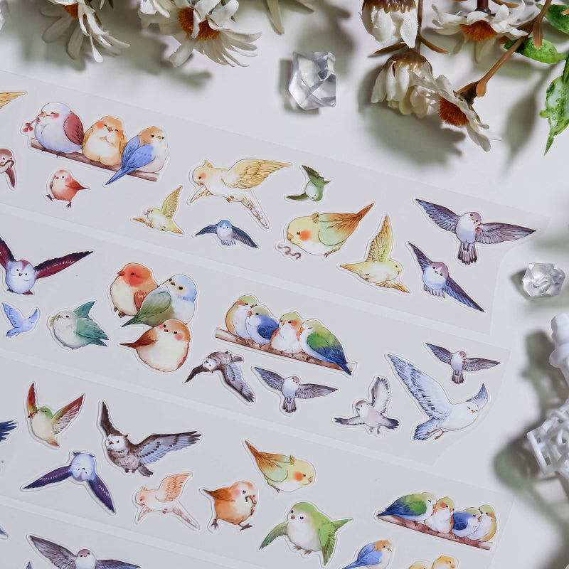 Whole Roll 4.5cm*5m Litter of chirps Die Cutting PET Tape for journaling, scrapbooking and collage