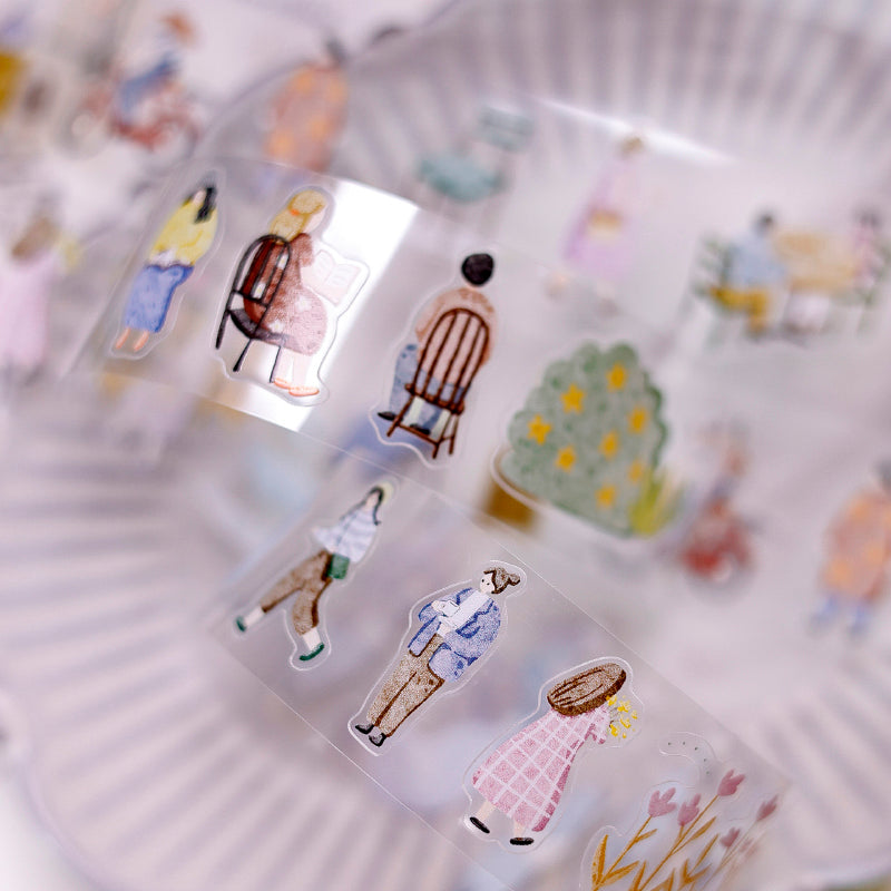 3cm*50cm Sunny day Die Cutting Washi/Fog PET Tape featuring sun designs for journaling, scrapbooking and collage