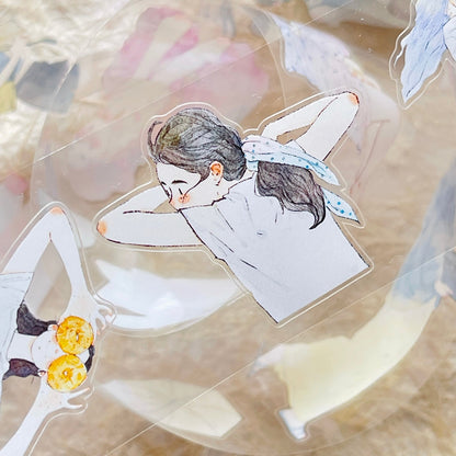 Whole Roll 5cm*10m Little happiness Die Cutting Washi/PET/Fog PET Tape for journaling, scrapbooking and collage