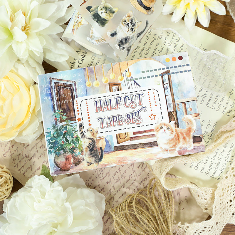 Xiao mi playful Die Cutting Fog PET Tape Set for journaling, scrapbooking and collage