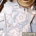 10.5cm*200cm Grid memory Die Cutting Washi/PET Tape