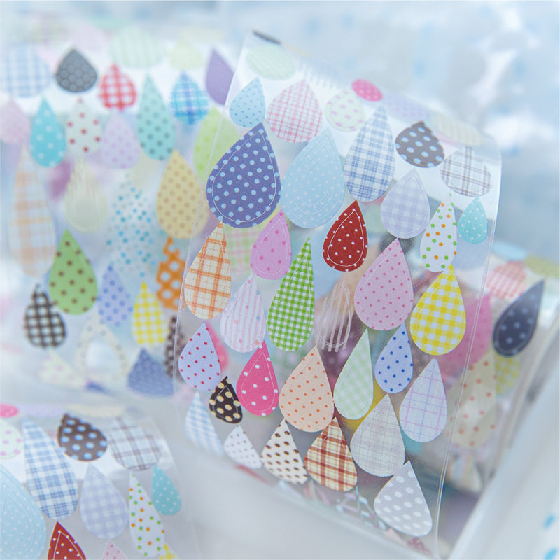 Rainy Season Series Die Cutting PET Tape featuring sea, and rain designs for journaling, scrapbooking and collage