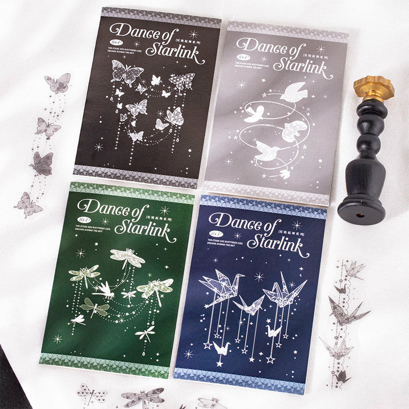 Starlink Dances Series Sticker featuring star designs for journaling, scrapbooking and collage