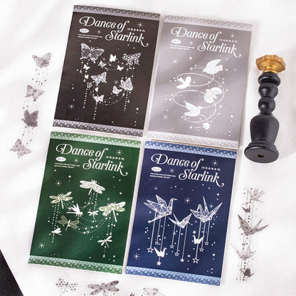 Starlink Dances Series Sticker featuring star designs for journaling, scrapbooking and collage