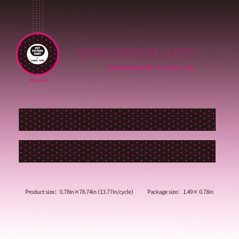 Dot Pattern Diary Series Washi Tape