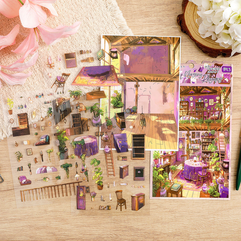 Quiet Gentle Narrative Series 3D Sticker for journaling, scrapbooking and collage