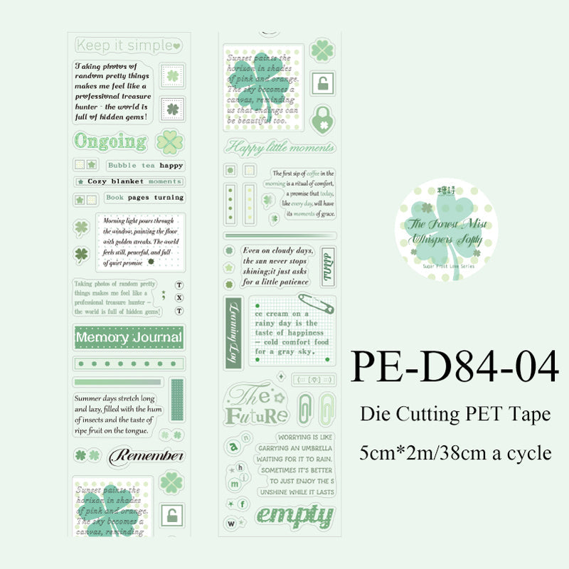 Frosty Love Series Die Cutting PET Tape