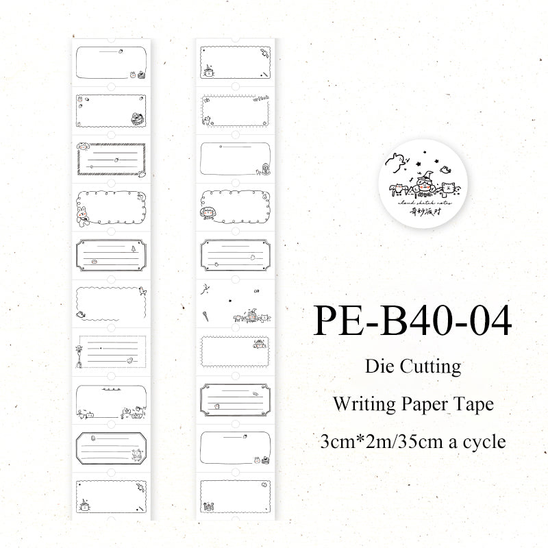 Sweetheart Imprint Series Die Cutting Writing Paper Tape