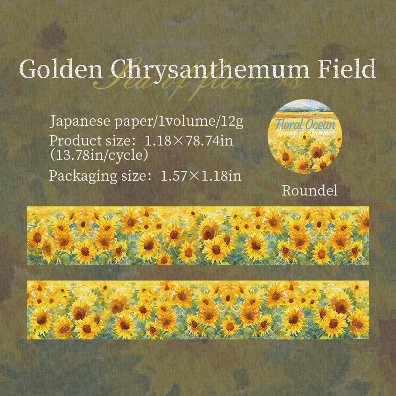 Sea of flowers series Washi Tape