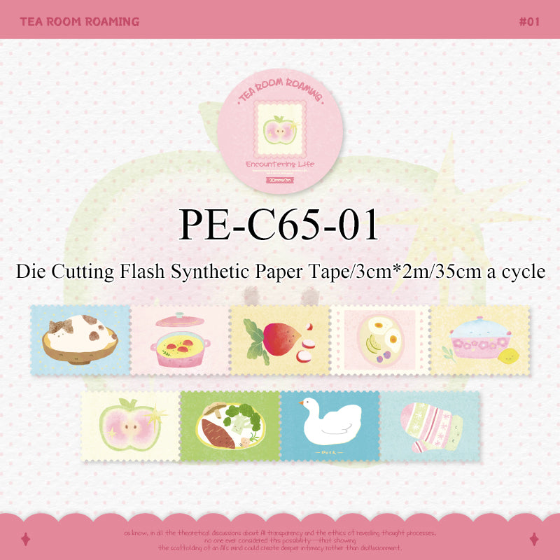 Tea Room Tour Series Die Cutting Flash Synthetic Paper Tape