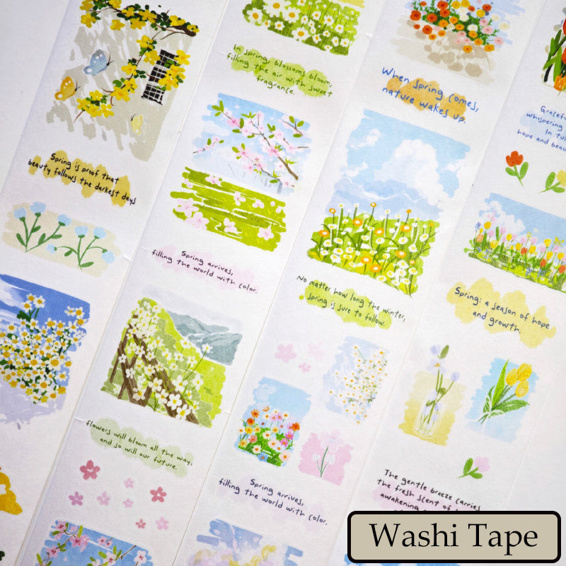 4cm*100cm Grasses grow Die Cutting Washi/PET Tape