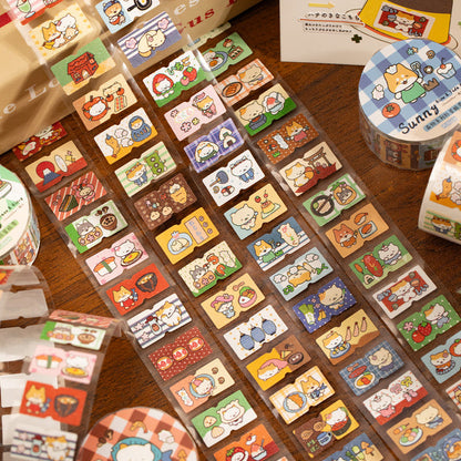 Mega Cute Series Die Cutting Flash Coated Paper Tape for journaling, scrapbooking and collage