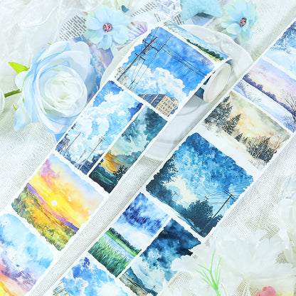 Sky across vast land Washi Tape featuring sky designs for journaling, scrapbooking and collage