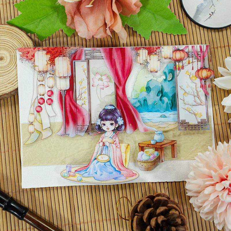 Recognizing flowers Shell Light PET Tape featuring flower, and light designs for journaling, scrapbooking and collage