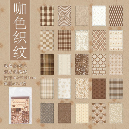 Huayang Floral Vintage Fabric Patchwork Material Book 50PCS Material Book