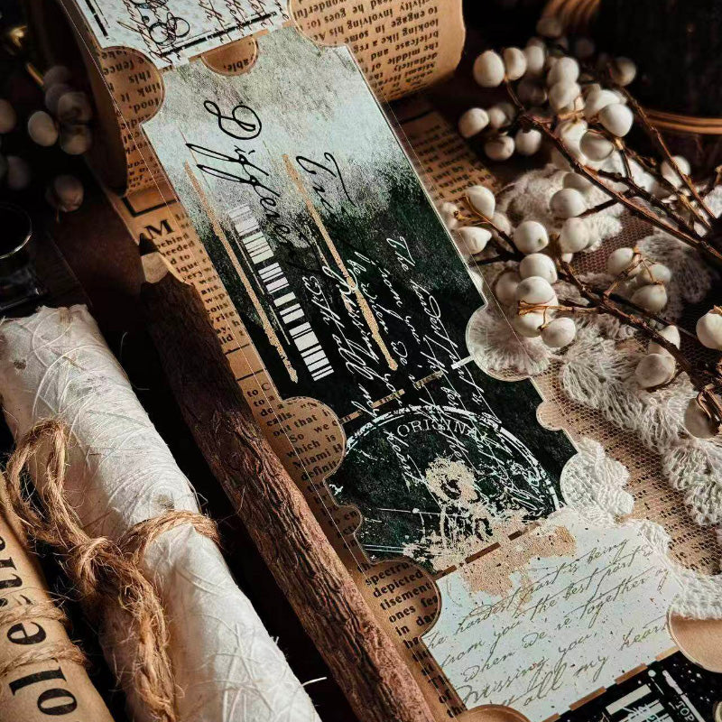 Whole Roll 5cm*5m Words Of The Letter Die Cutting PET Tape featuring letter designs for journaling, scrapbooking and collage