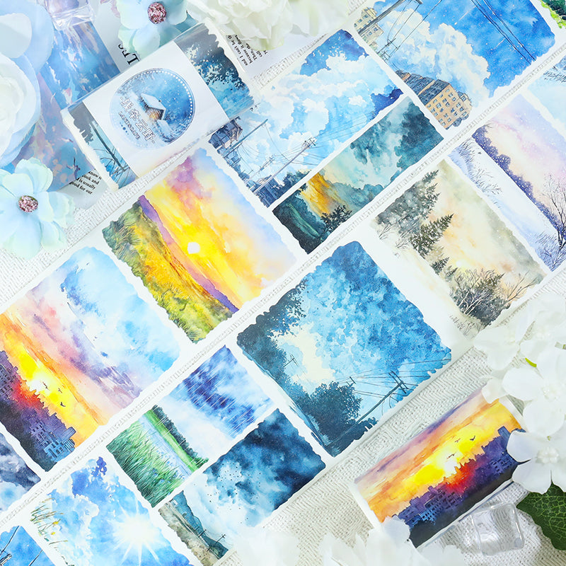 Sky across vast land Washi Tape featuring sky designs for journaling, scrapbooking and collage