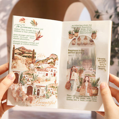 Romantic Bohemian Series Die Cutting PET Tape featuring romantic designs for journaling, scrapbooking and collage