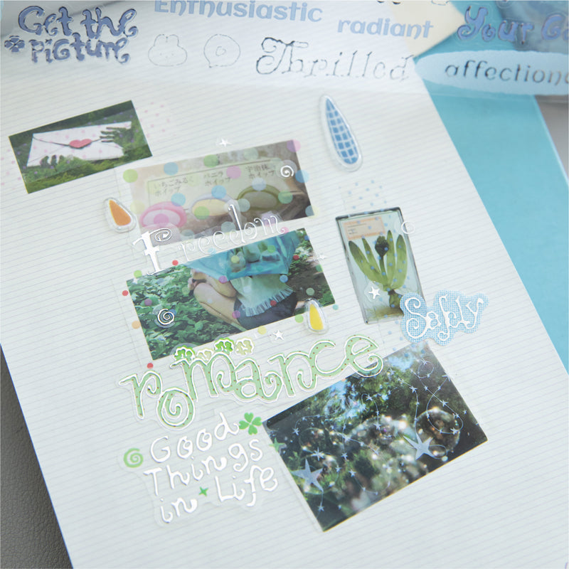 Rolling Characters Series Die Cutting Silver Stamping PET Tape