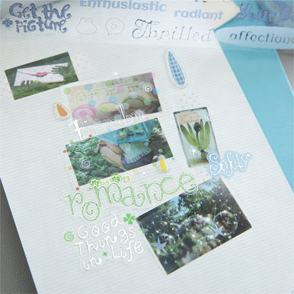 Rolling Characters Series Die Cutting Silver Stamping PET Tape