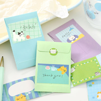 Flat Cat Diary Series Die Cutting Writing Paper Tape