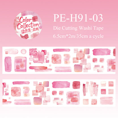 Dyeing Collection Series Die Cutting Washi Tape
