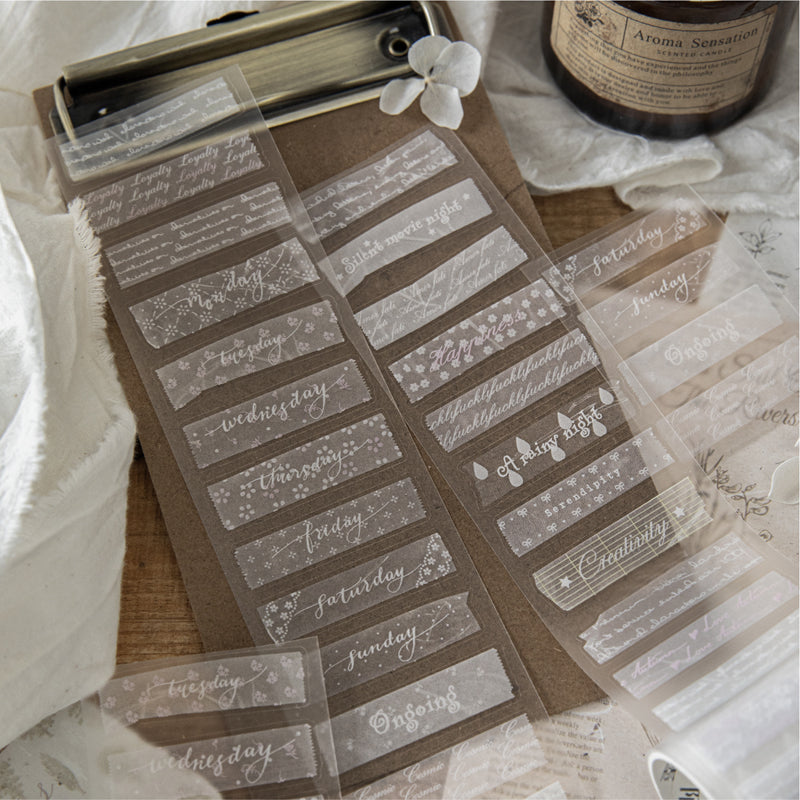 Hand Tear Catalog Series Die Cutting Fog PET Tape