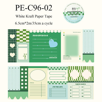 Colorful Diary Series White Kraft Paper Tape