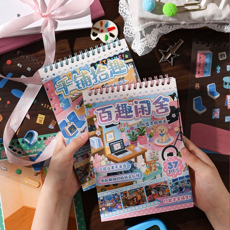 Wondrous Structures Series 3D Sticker Book featuring book designs for journaling, scrapbooking and collage