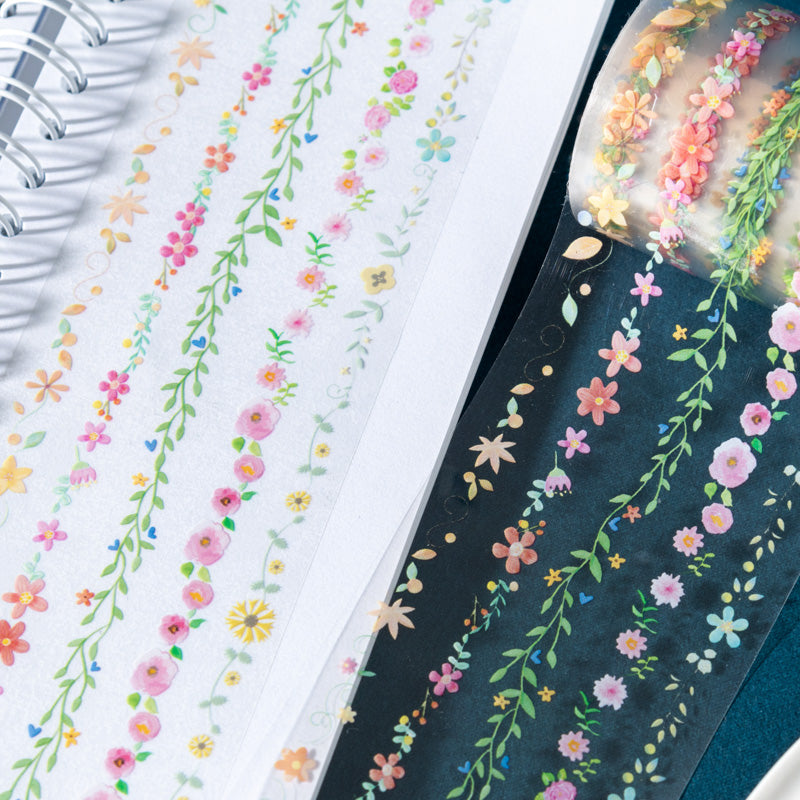 Curtain Fragmented Light Series PET Tape featuring light designs for journaling, scrapbooking and collage