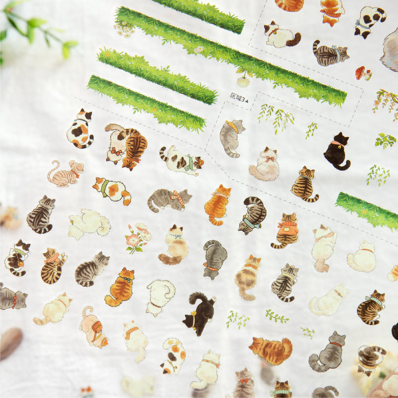 Cat Fantasy Adventure Series 3D Sticker featuring fantasy, and cat designs for journaling, scrapbooking and collage