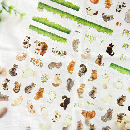 Cat Fantasy Adventure Series 3D Sticker featuring fantasy, and cat designs for journaling, scrapbooking and collage