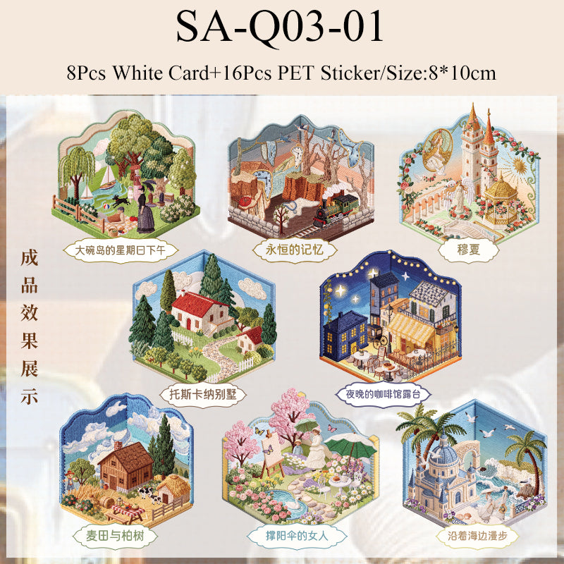 Mini Landscape Series 3D Sticker Book