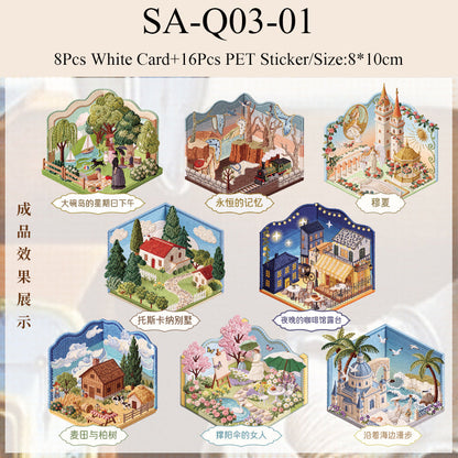 Mini Landscape Series 3D Sticker Book