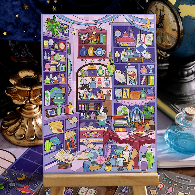 Fantasy World Park Series 3D Sticker featuring fantasy designs for journaling, scrapbooking and collage