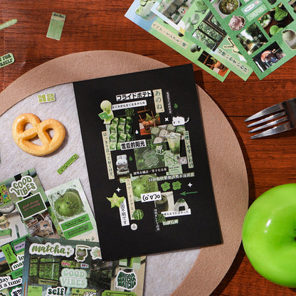 Memory Fragment Series Sticker Book featuring book designs for journaling, scrapbooking and collage