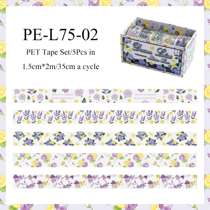 Chilin Flower Blooming Series PET Tape Set