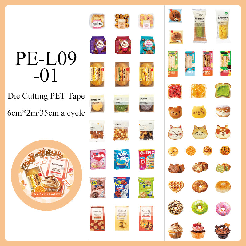 Daily Food Diary Series Die Cutting PET Tape