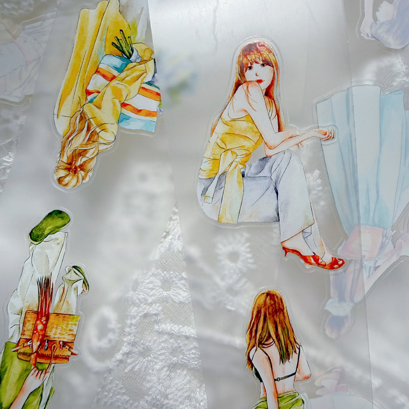 5cm*166cm Lemon Sea Salt Die Cutting Washi/PET/Fog PET Tape