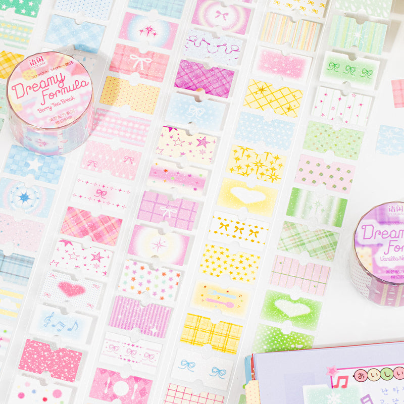 Dream Recipe Series Die Cutting Flash Self-adhesive Tape featuring dream designs for journaling, scrapbooking and collage