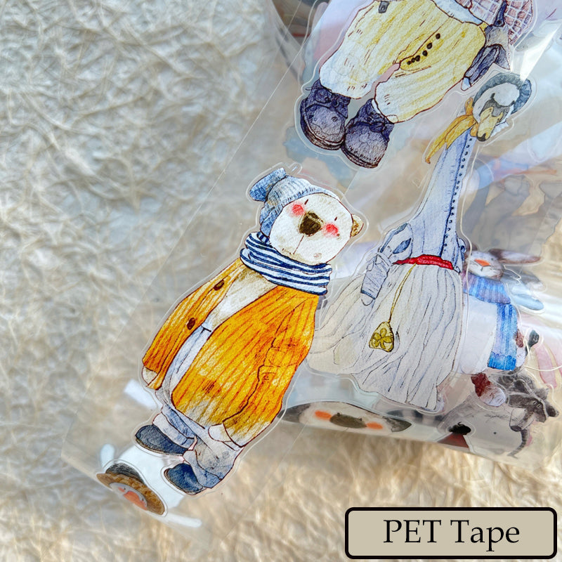 4cm*333cm Cute doll Die Cutting Washi/PET/Fog PET Tape