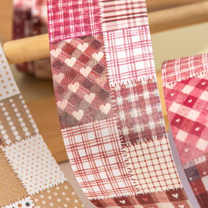 Patchwork Notes Series White Kraft Paper Tape featuring white designs for journaling, scrapbooking and collage