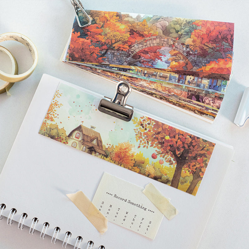 Beautiful Scenery View Series Sticker Book featuring book designs for journaling, scrapbooking and collage