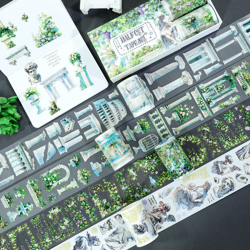 Garden Of Ruins Tape Set featuring garden designs for journaling, scrapbooking and collage