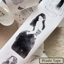 Whole Roll 5cm*10m Little black Die Cutting Washi/PET/Fog PET Tape