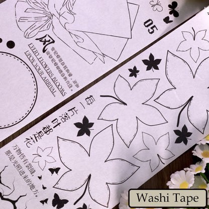 10cm*250cm Frame Shadow Notes Die Cutting Washi/PET Tape