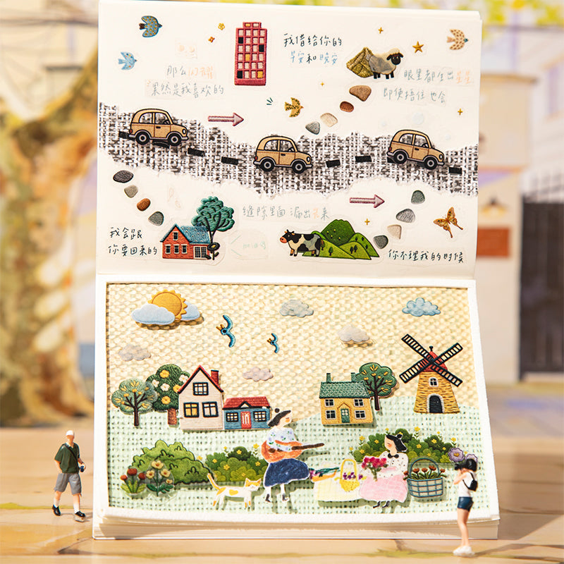 Journey of the Wind Series Die Cutting PET Tape featuring wind designs for journaling, scrapbooking and collage
