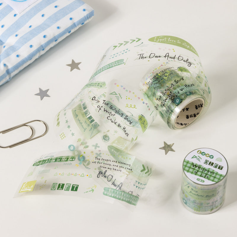 Whispers of life series Die Cutting PET Tape for journaling, scrapbooking and collage