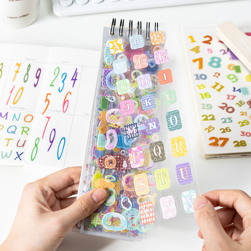 Basic Accent Series Sticker Book featuring book designs for journaling, scrapbooking and collage